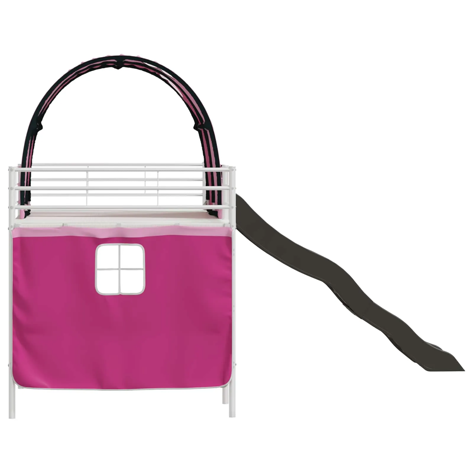 Kinder-Etagenbett 90 x 200 cm Weiß und Rosa