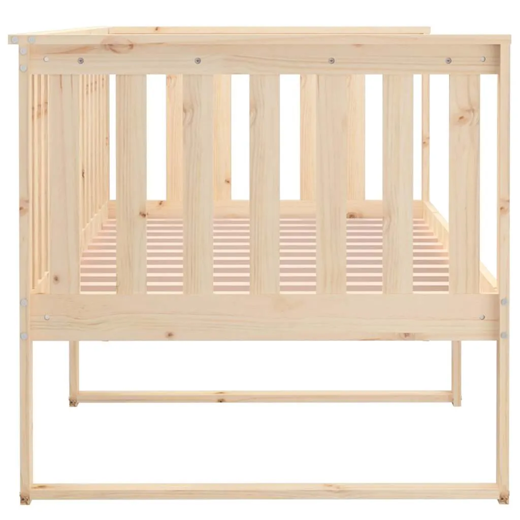 Tagesbett aus massivem Kiefernholz 207x106x90 cm natur