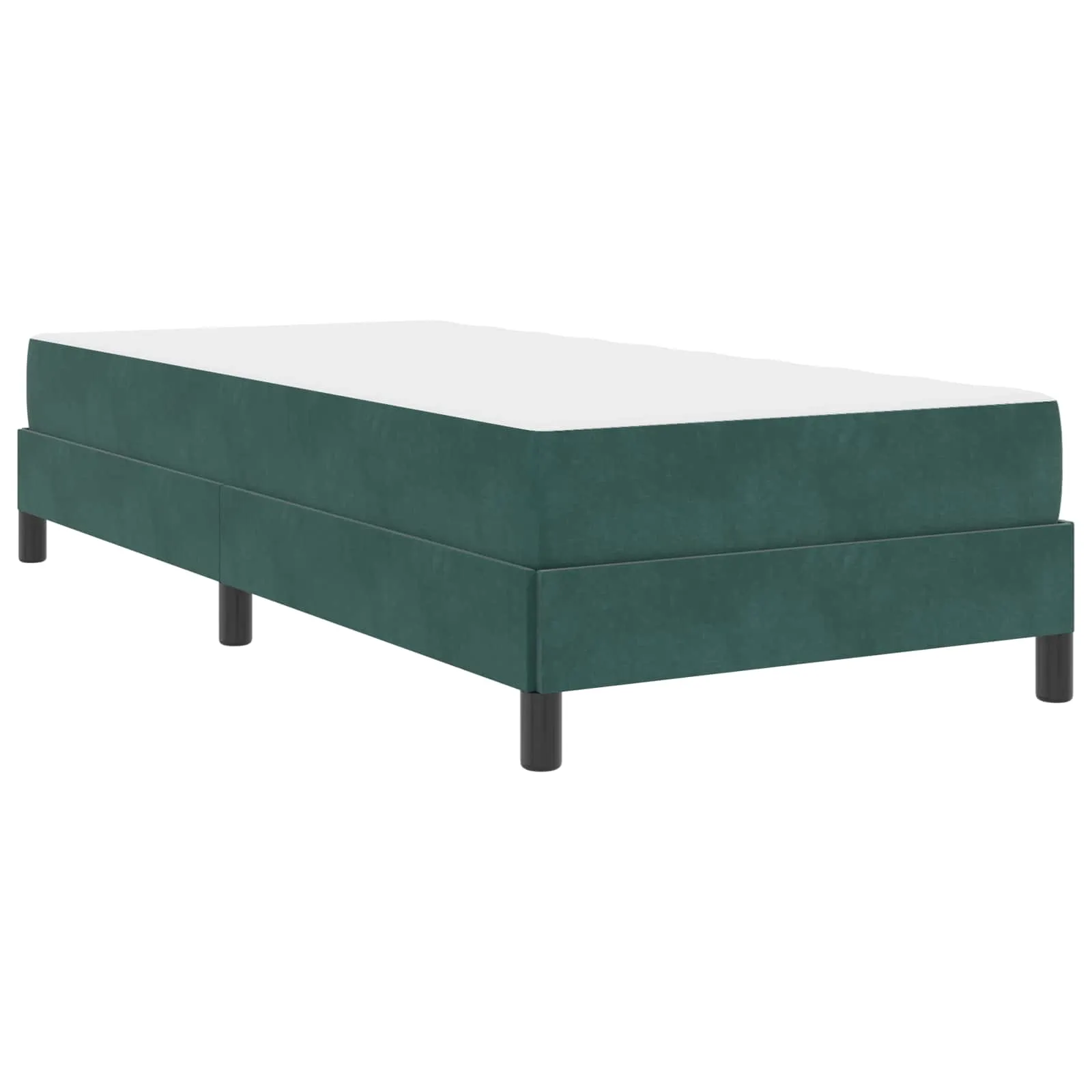 Boxspringbett mit Matratze, Stoff, 203 x 80 x 45 cm, Dunkelgrün