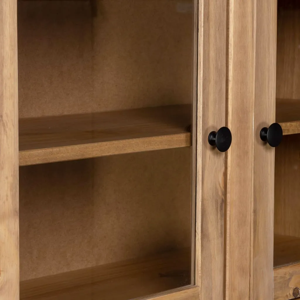 Anrichte Buffetschrank 93x40,5x180 cm Naturholz Farbe