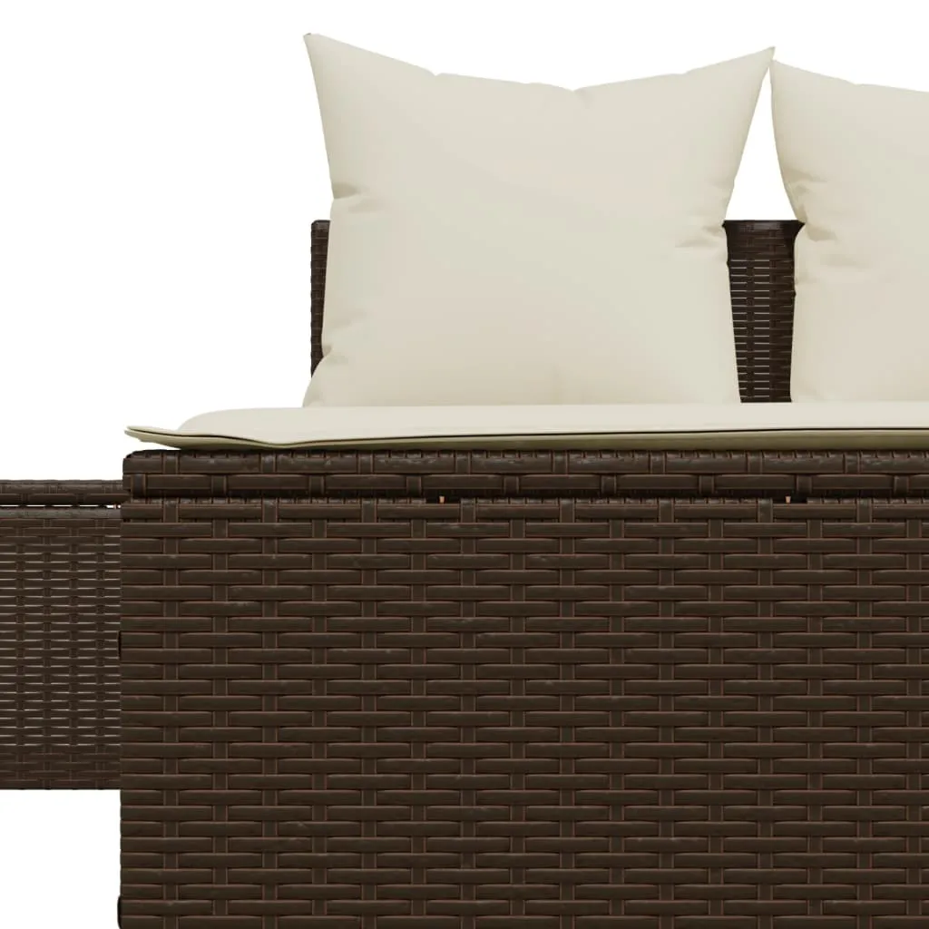 Bequeme Doppelliege 104 x 162 cm in Braun