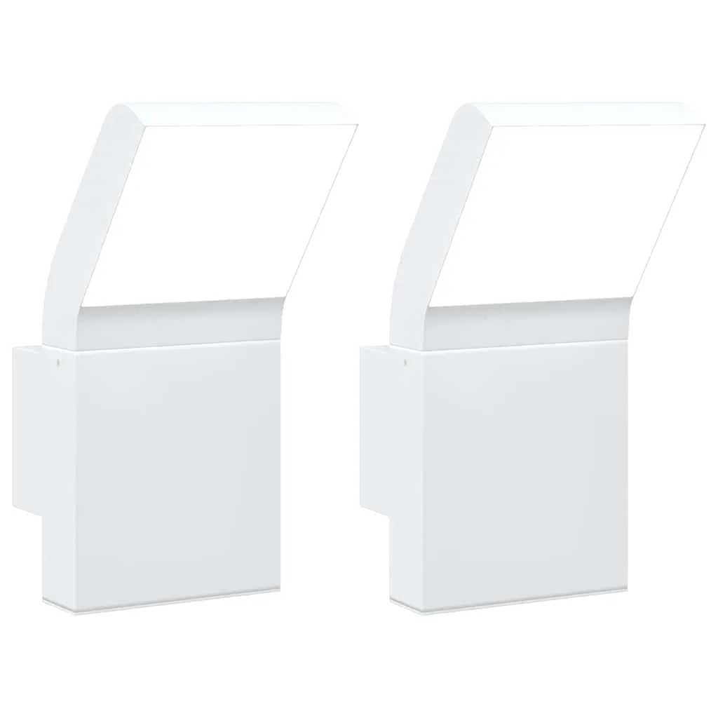 LED Außenwandleuchten Weiß 10 x 15 x 22 cm wetterfest mit IP54