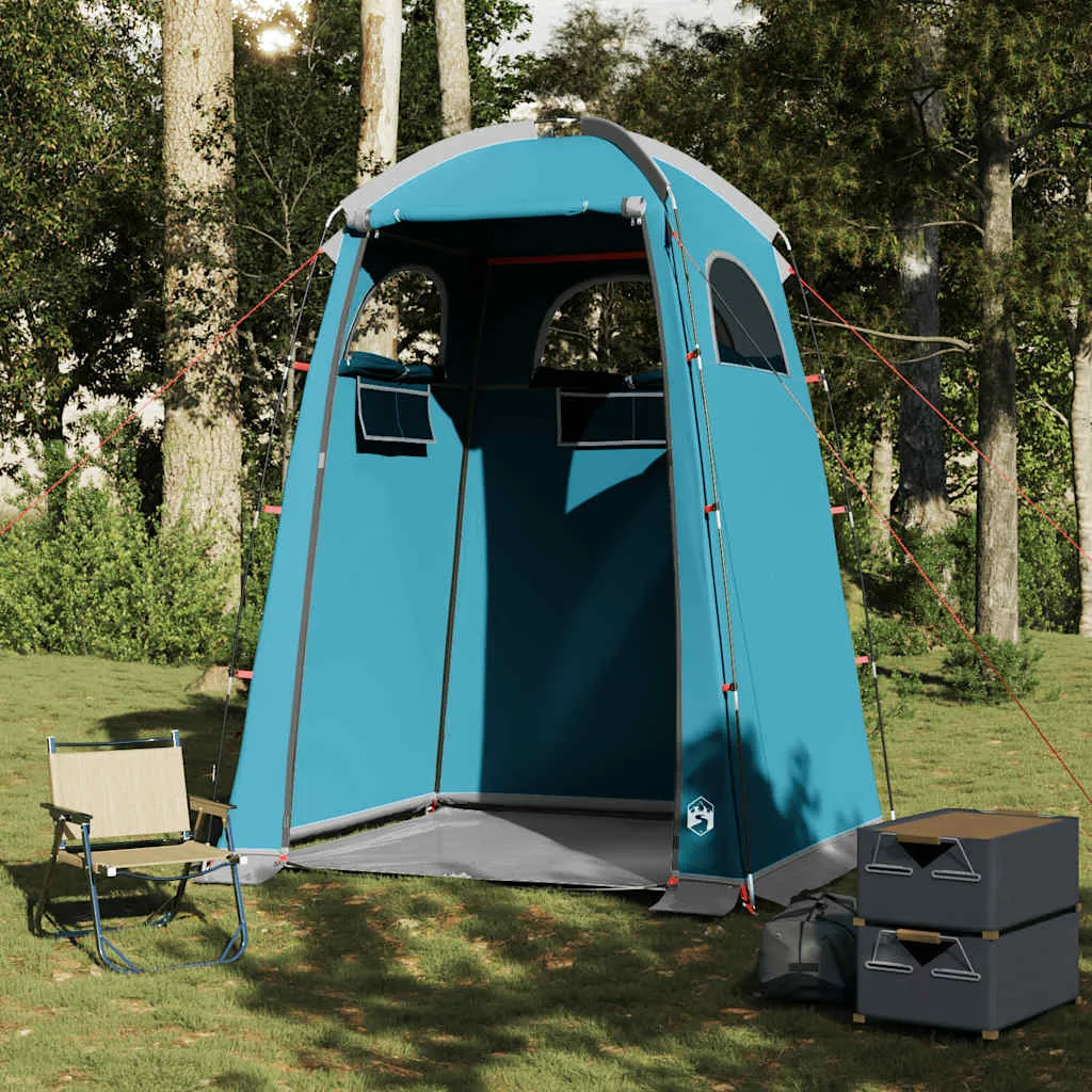 Blaues Duschzelt 150 x 150 x 230 cm wasserdicht und winddicht
