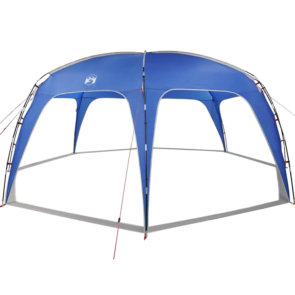 Partyzelt Azurblau 695x695x295 cm wasserdicht mit Fiberglasstangen
