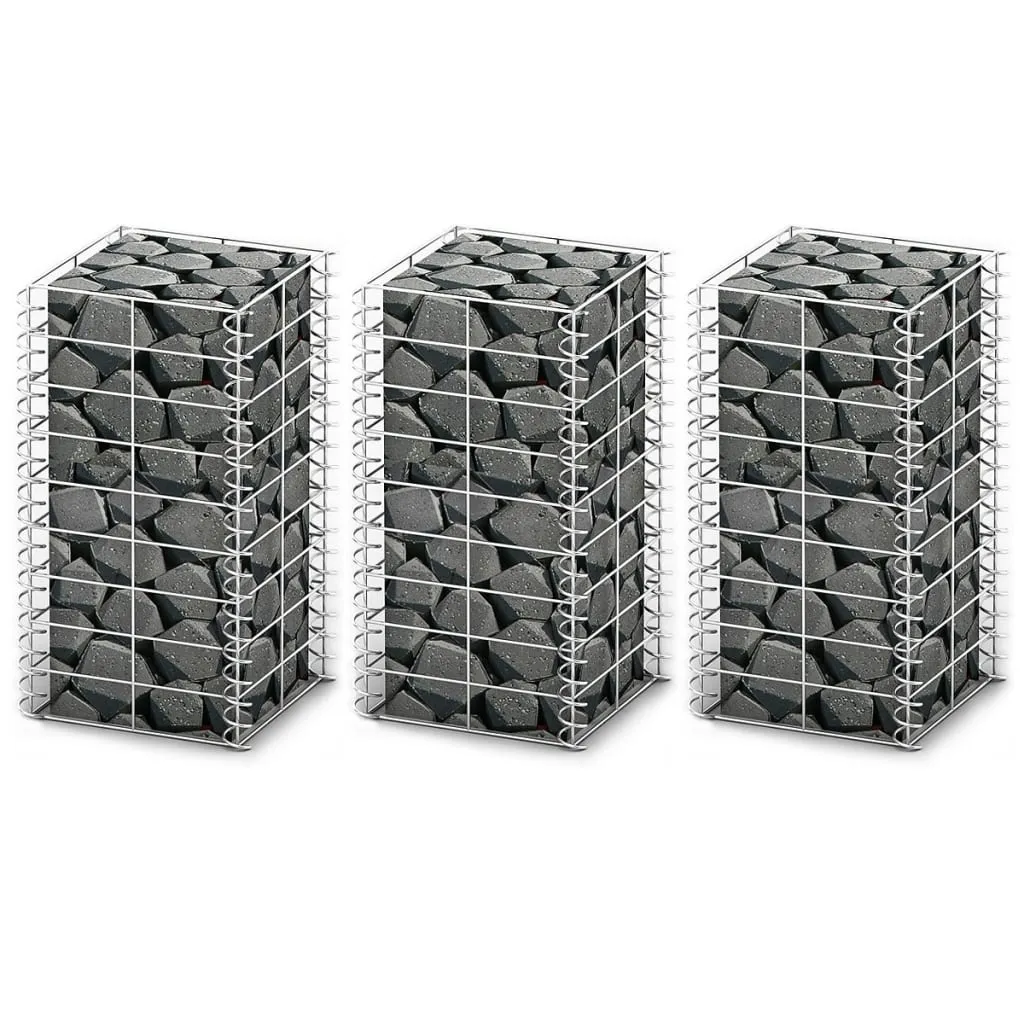 Gabionenkorb-Set 25 x 25 x 50 cm aus verzinktem Stahl