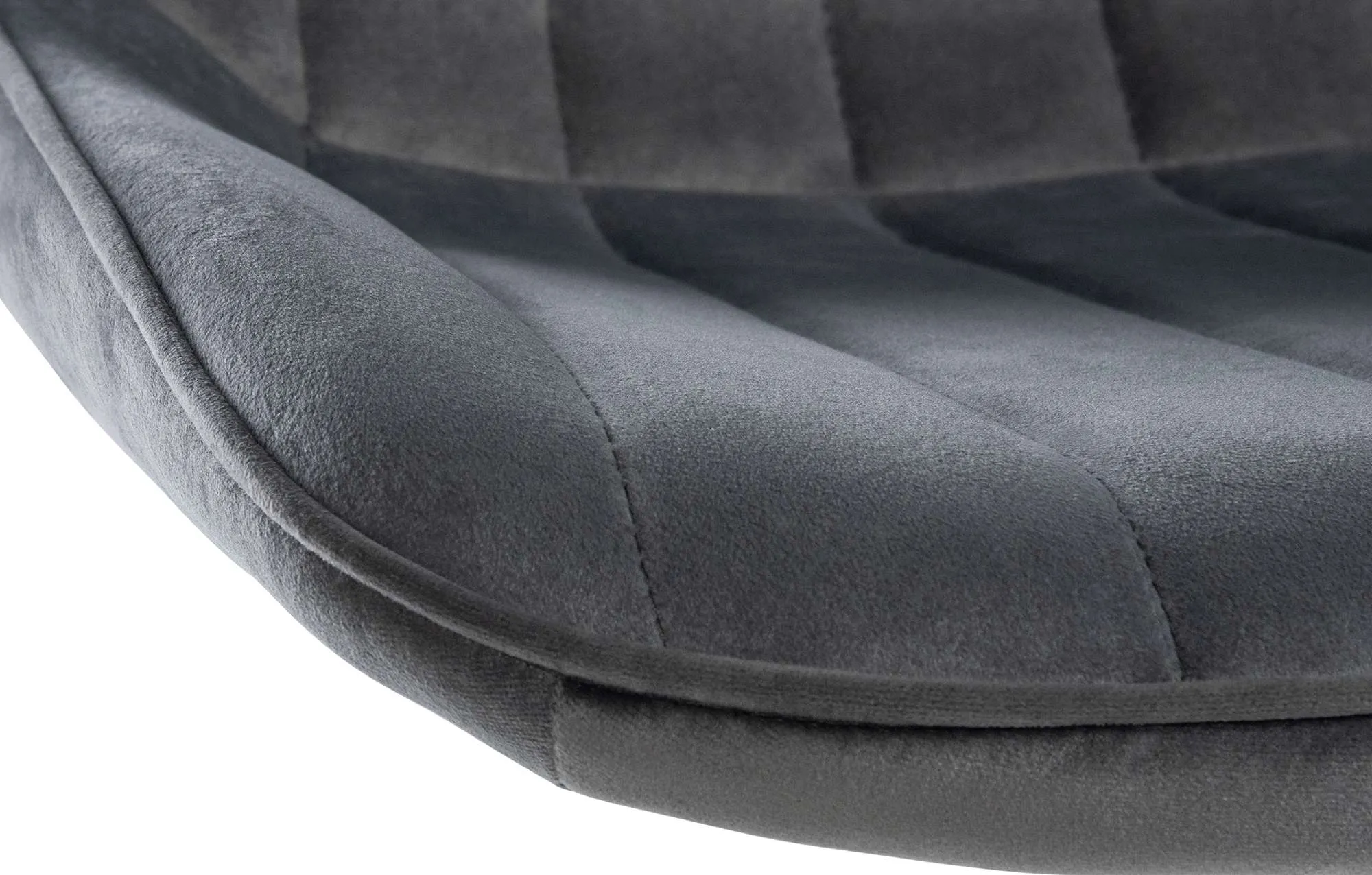 Barhocker Toni Samt 91-112x49.5x50 cm dunkelgrau