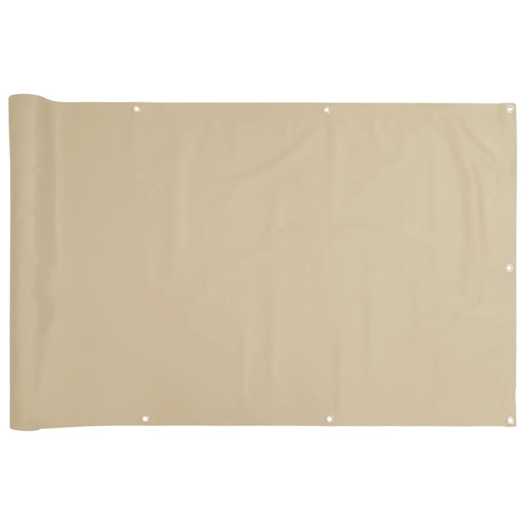 Wasserdichter Balkonsichtschutz 75 x 400 cm Beige