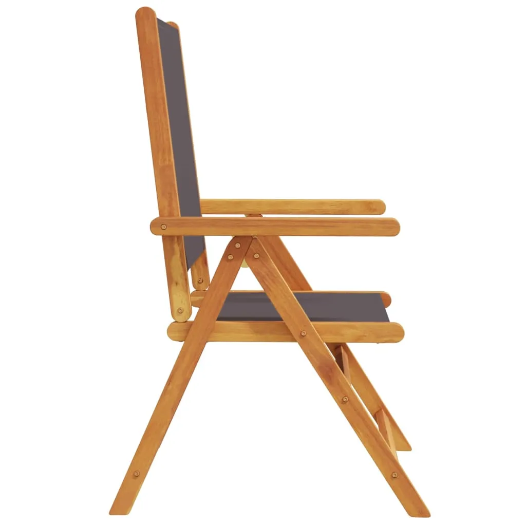 Verstellbarer Gartenstuhl 57 x 70 x 81-109 cm in Anthrazit