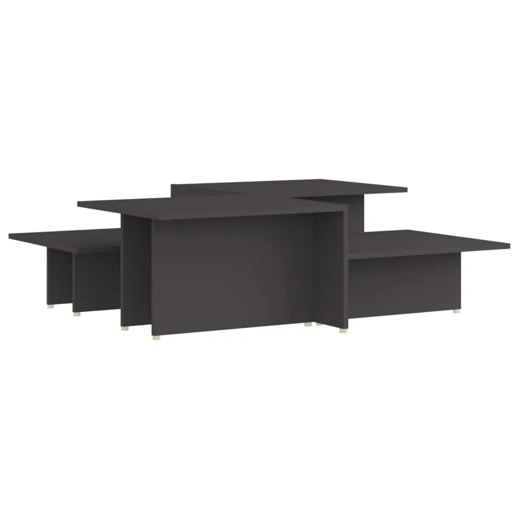 Couchtische 2 Stk. Grau 111,5x50x33 cm Holzwerkstoff