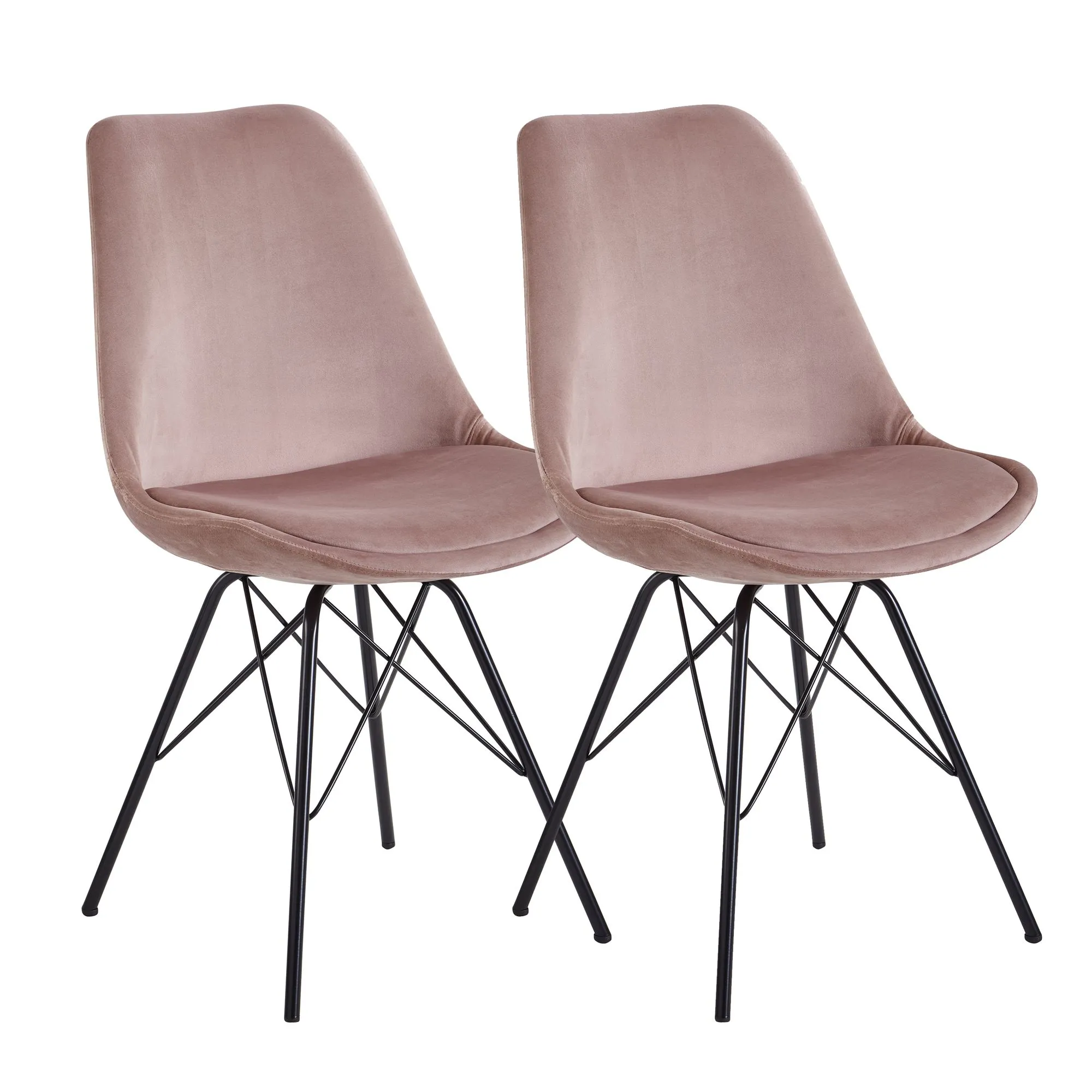 tinkaro Esszimmerstühle 2er-Set AZIZE Samt Küchenstühle Rosa tinkaro Esszimmerstühle 2er-Set AZIZE Samt Küchenstühle Rosa