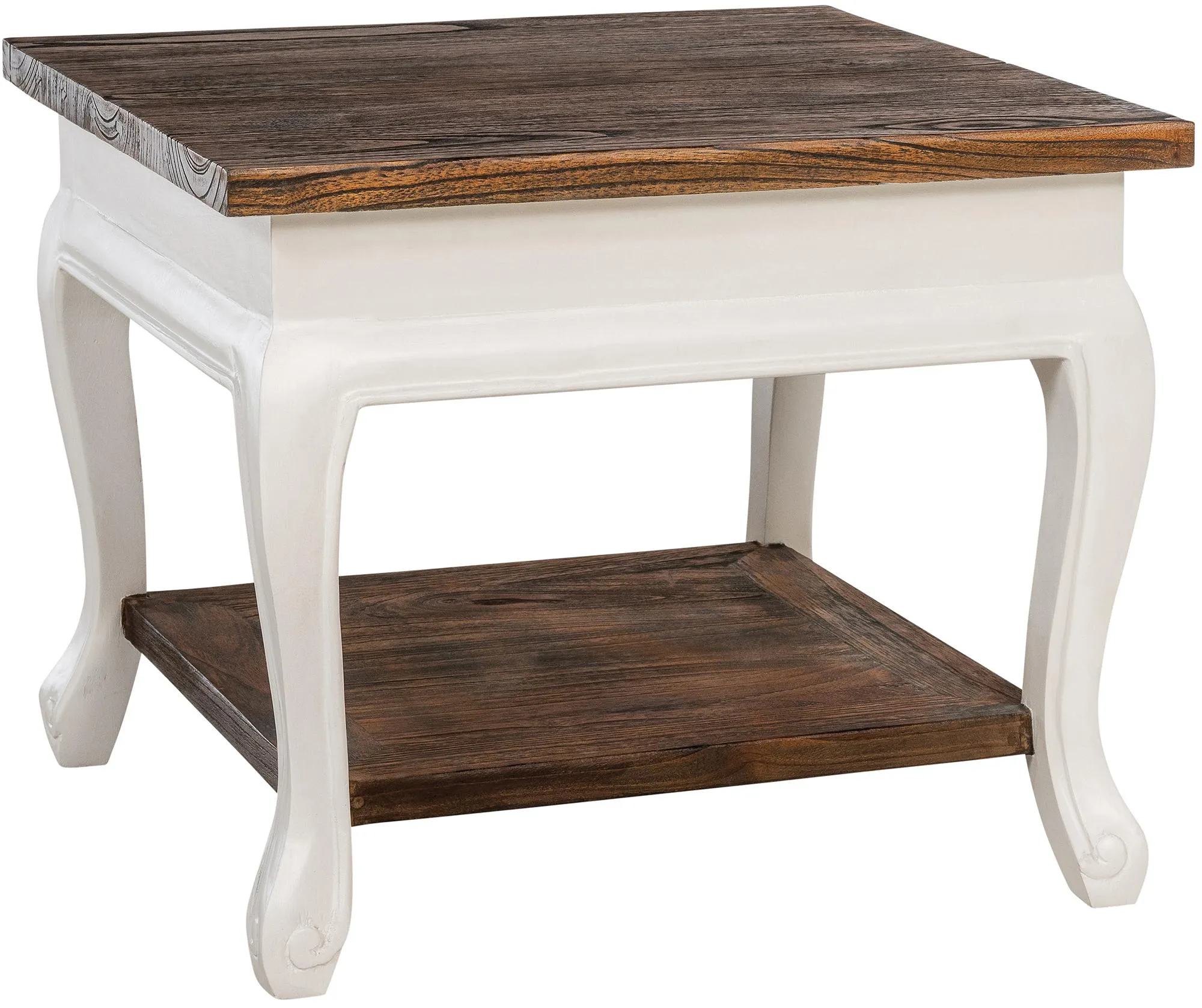 Couchtisch Thordis 60x60x50 Vollholz dunkelbraun