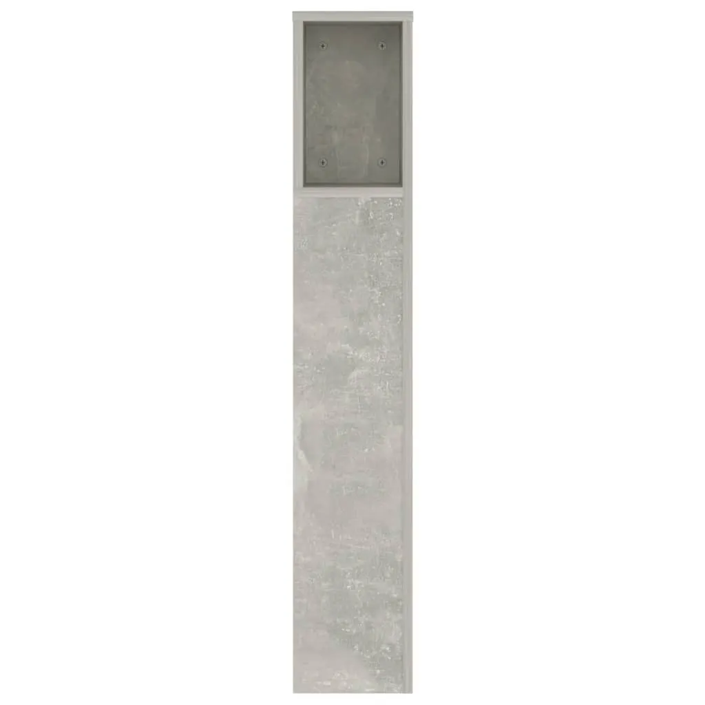 Kopfteil-Regal 140 x 18,5 x 104,5 cm Betongrau aus Holzwerkstoff