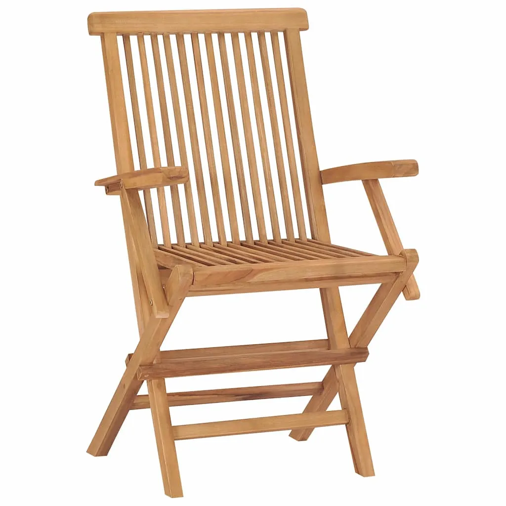 Klappstühle, 6 Stück, Massivholz Teakholz