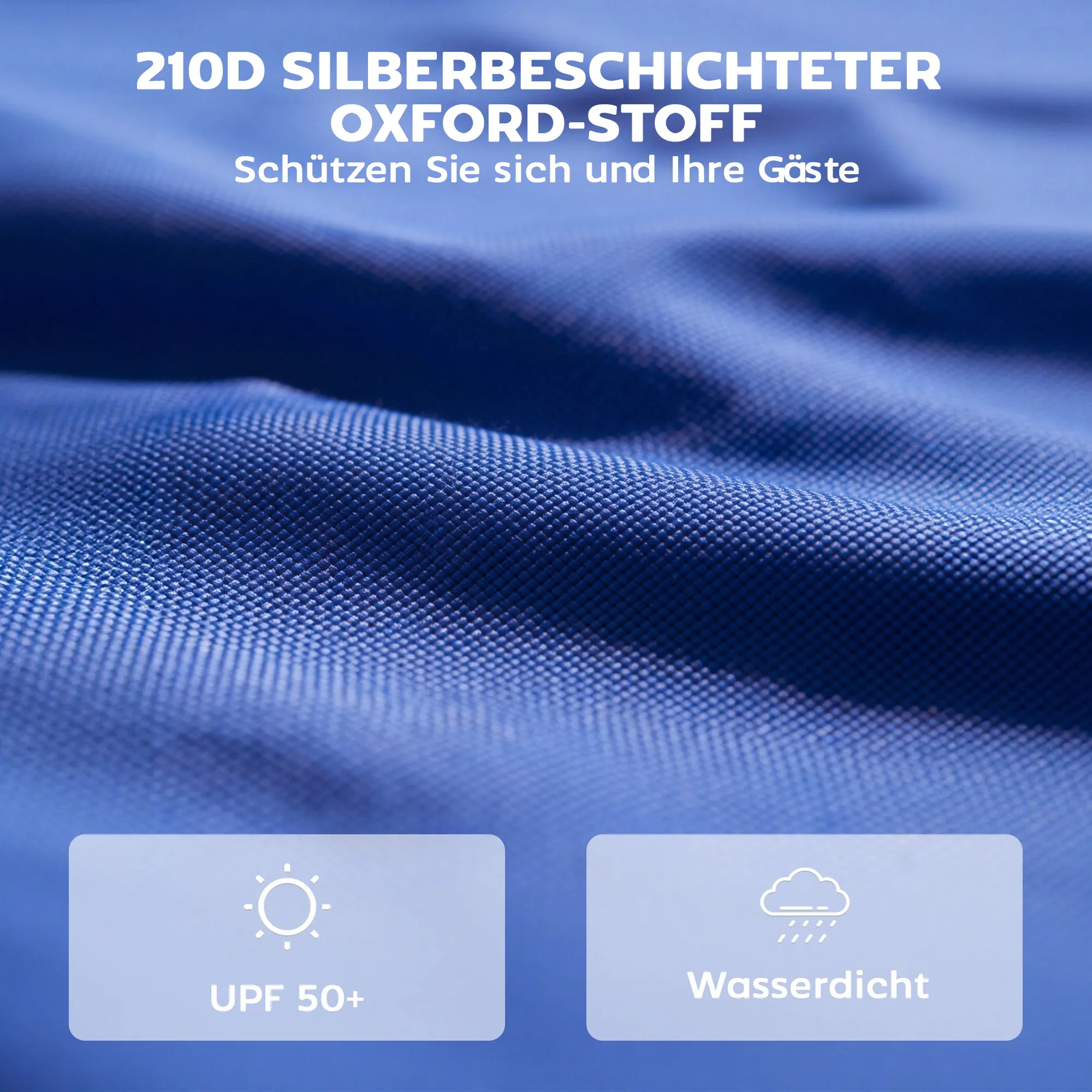 Seitenwände für 3x3m Gazebo Dunkelblau 3-teilig