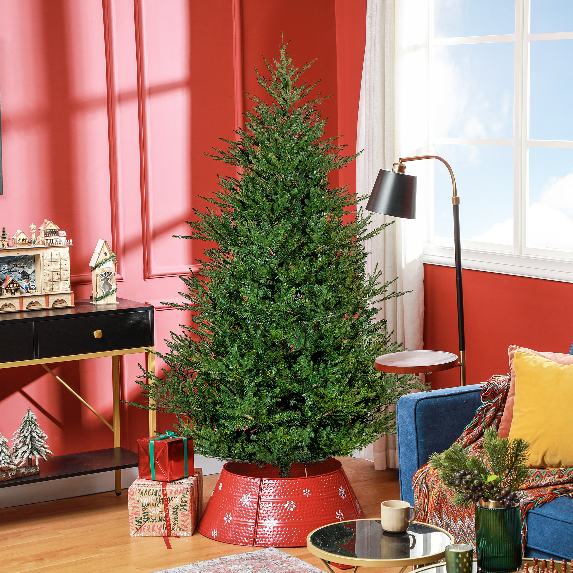 Weihnachtsbaum künstlich 183 cm, realistisch, Kunststoff, Grün