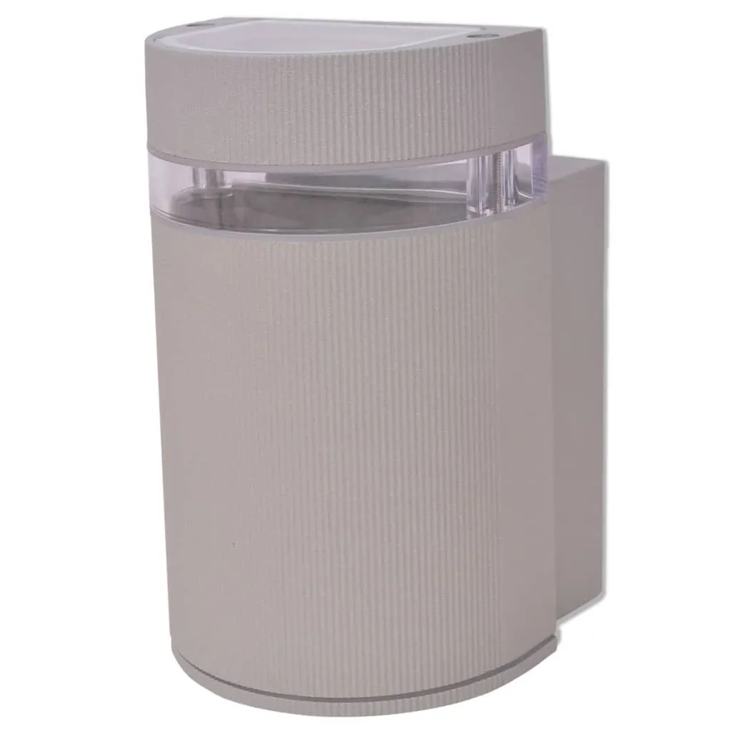 Wandleuchte Aluminium Grau 10x10x15,5 cm IP44 Außen