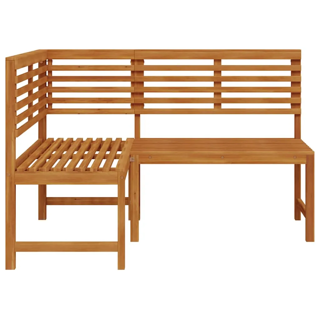 Eckbank aus Echtholz 140 x 100 x 91 cm in Naturfarbe