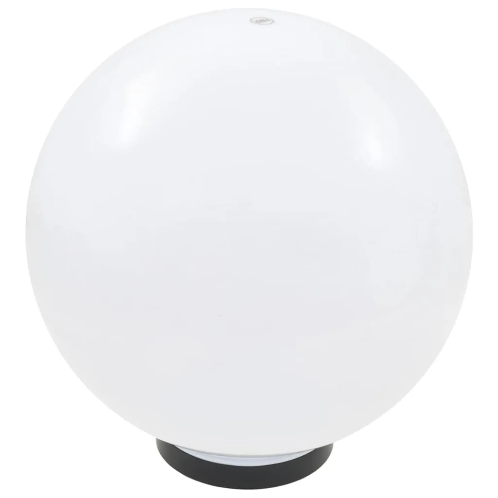 2er Set weiße LED-Kugellampen 30 cm mit E27 Fassung