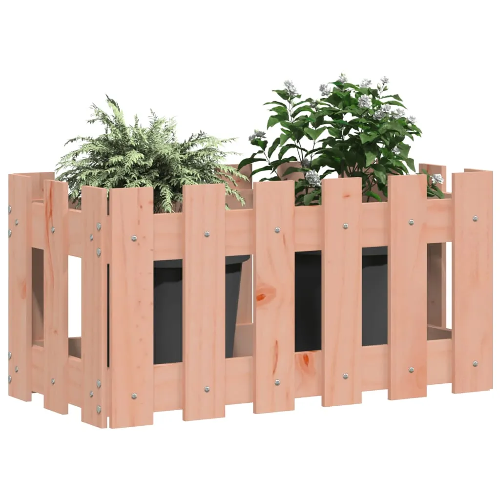 Pflanzkübel aus massivholz 60 x 30 x 30 cm natur