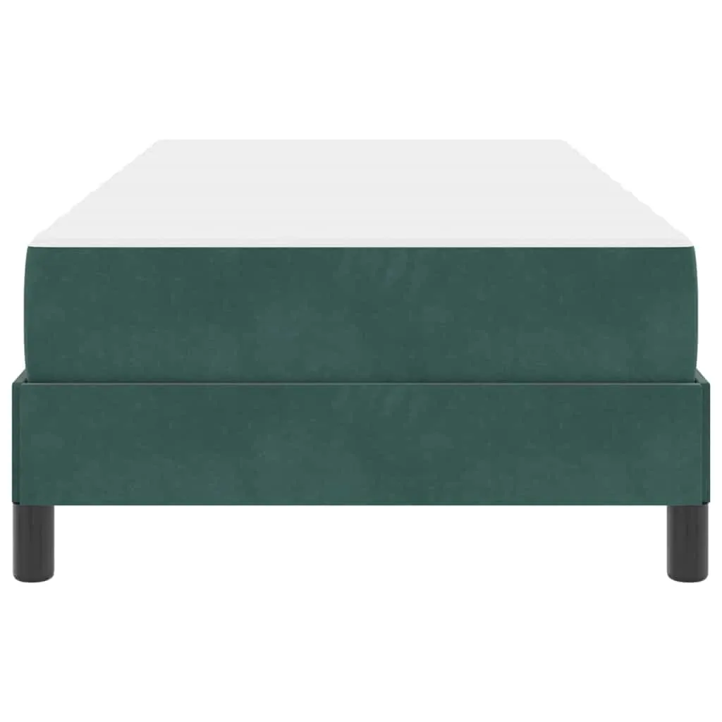 Boxspringbett mit Matratze, Stoff, 203 x 80 x 45 cm, Dunkelgrün