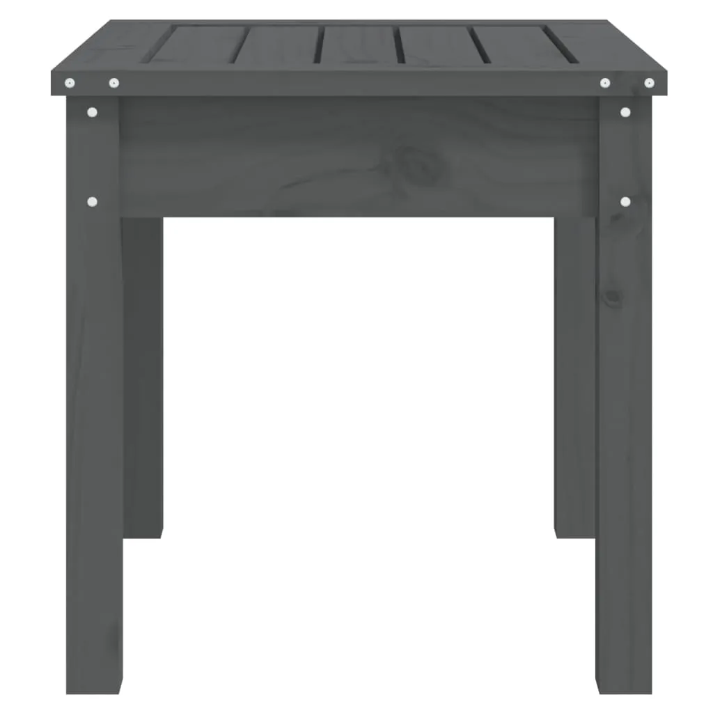 Klassische Gartenbank aus massivem Kiefernholz 50 x 44 x 45 cm Grau
