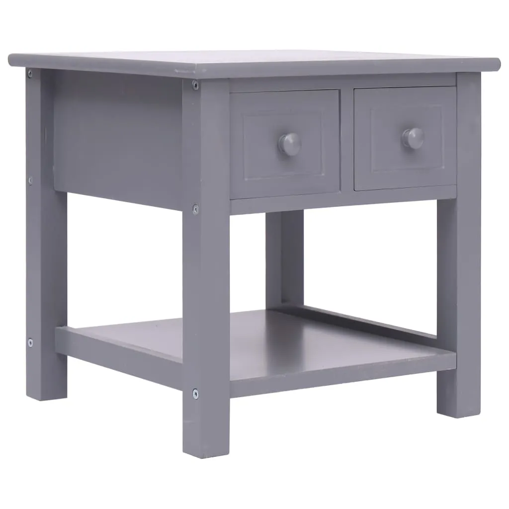 Beistelltisch aus Massivholz mit MDF Tischplatte 40x40x40 cm Grau