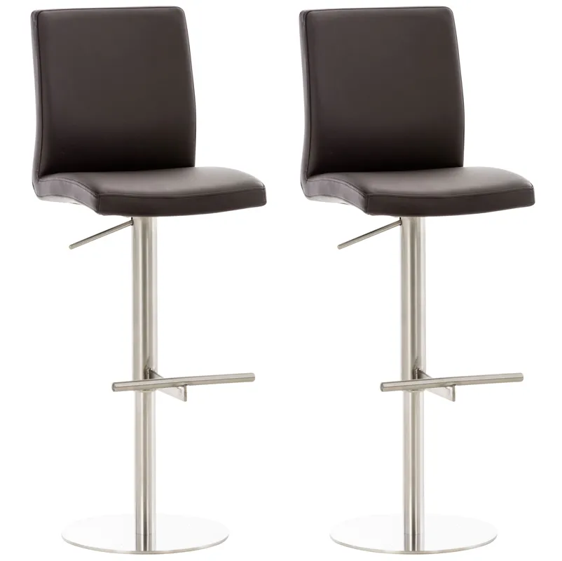 2er Set Barhocker Cadiz 93x40x49 cm braun