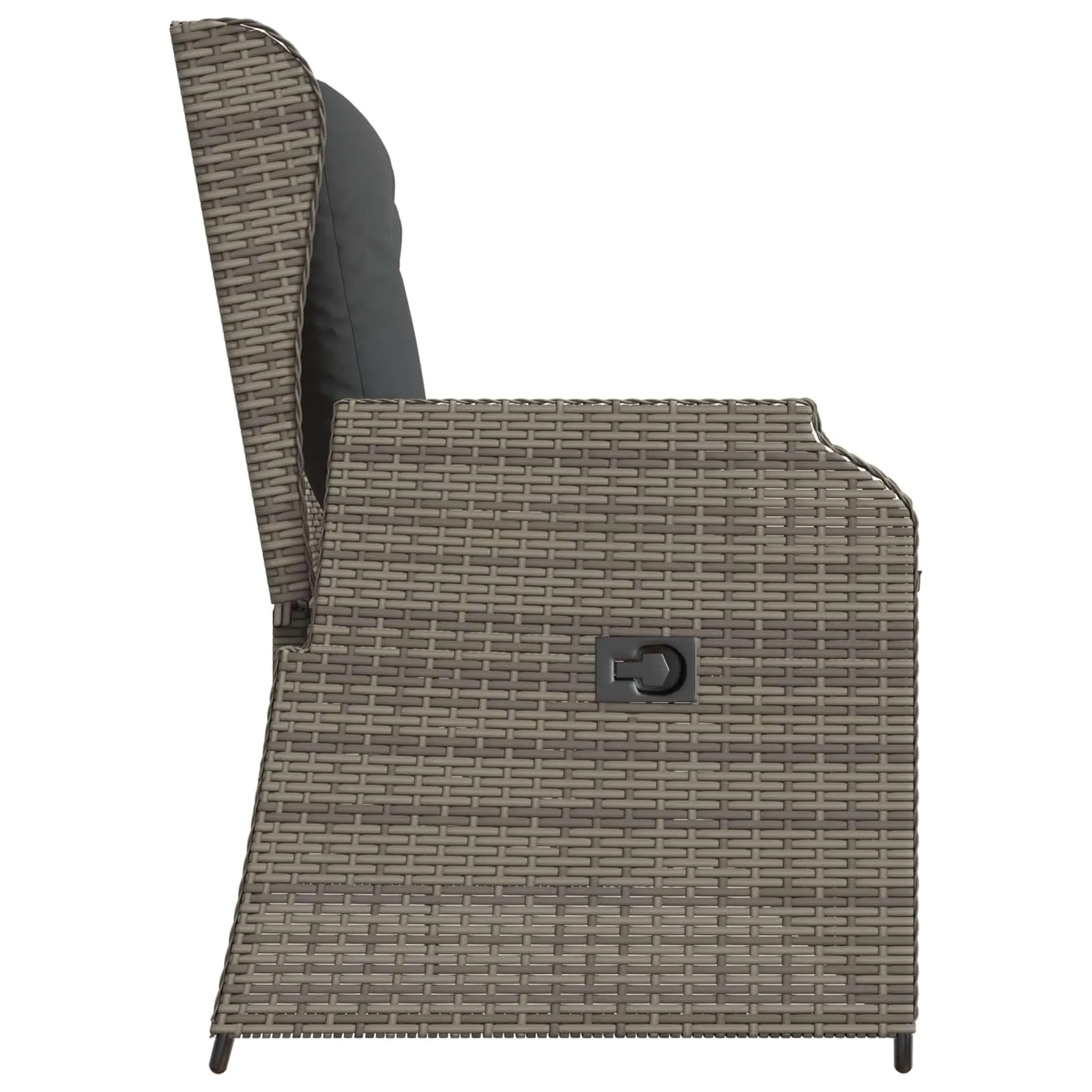 Reclining Gartenbank Grau 110 x 67 x 95 cm