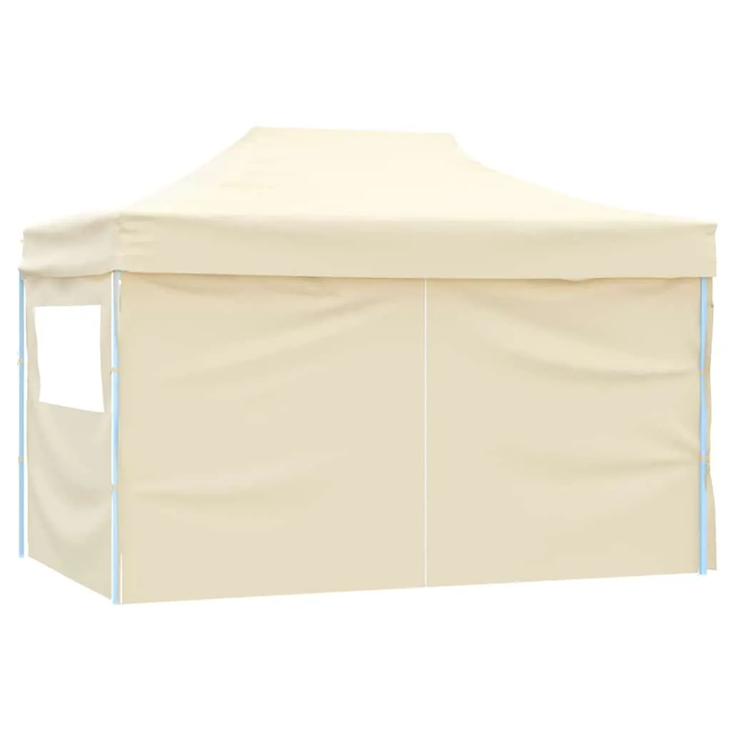 Faltbares Partyzelt 280x410x315 cm Creme mit UV- und Wasserbeständigem Dach