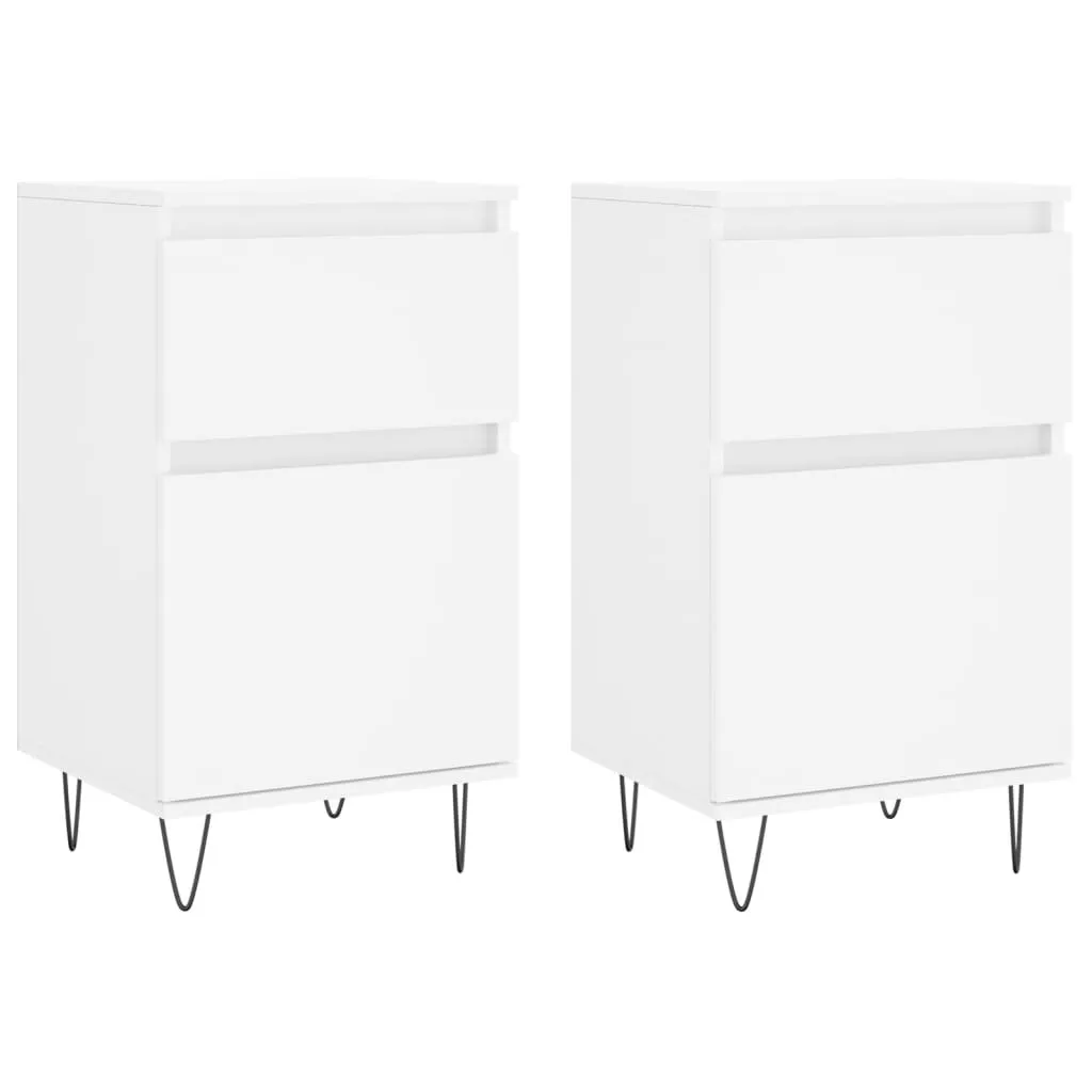 Sideboards 2 Stk. Weiß 40x35x70 cm Holzwerkstoff