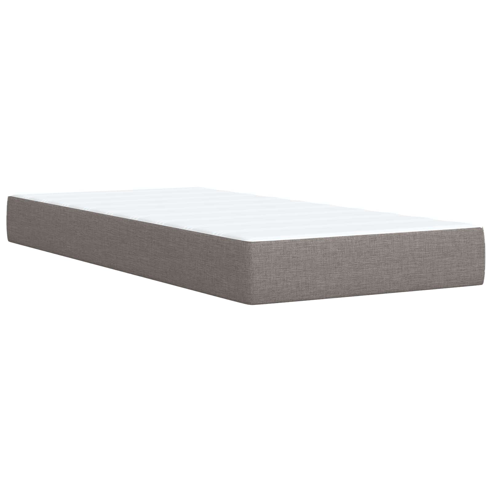 Boxspringbett 100x200 cm mit LED-Beleuchtung und Matratze Taupe
