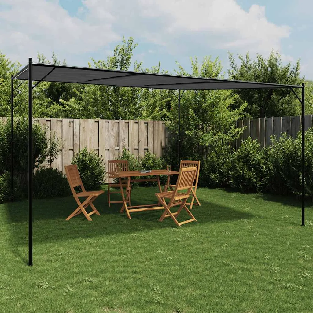 Klassischer Pavillon 4x4 m Anthrazit mit wasserabweisendem Polyester