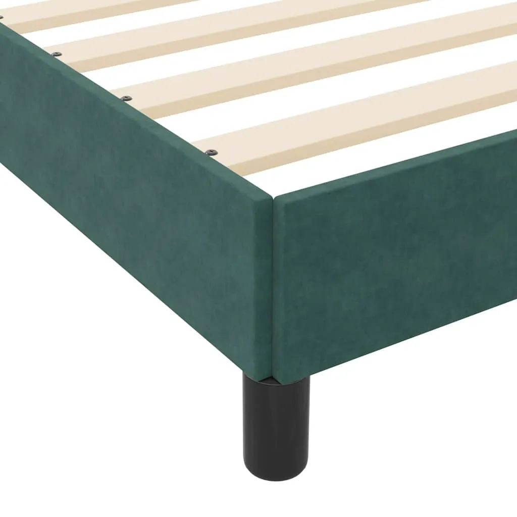 Boxspringbett mit Matratze, Stoff, 203 x 80 x 45 cm, Dunkelgrün