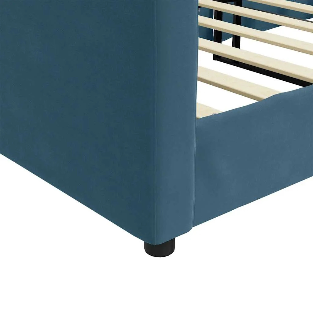 Tagesbett Blau 90x200 cm Samt