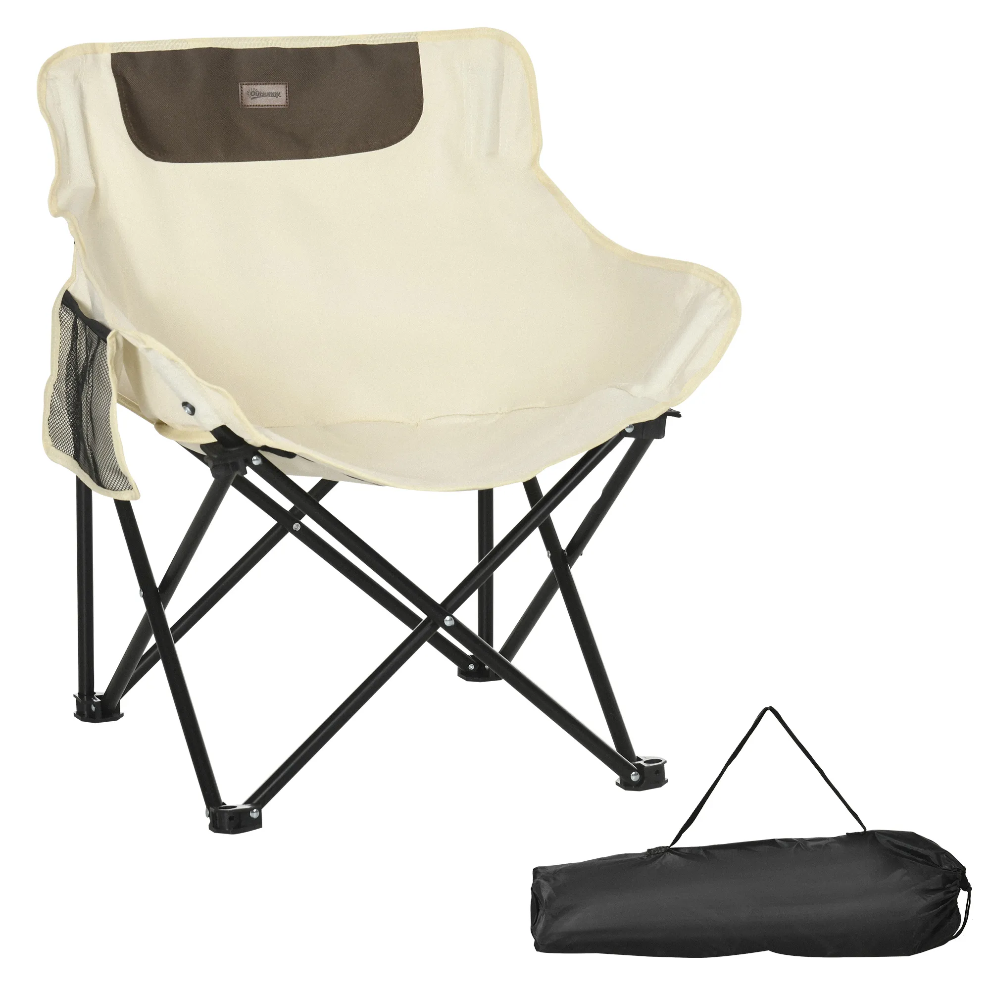 Faltbarer Campingstuhl 61L x 54B x 66H cm in Weiß