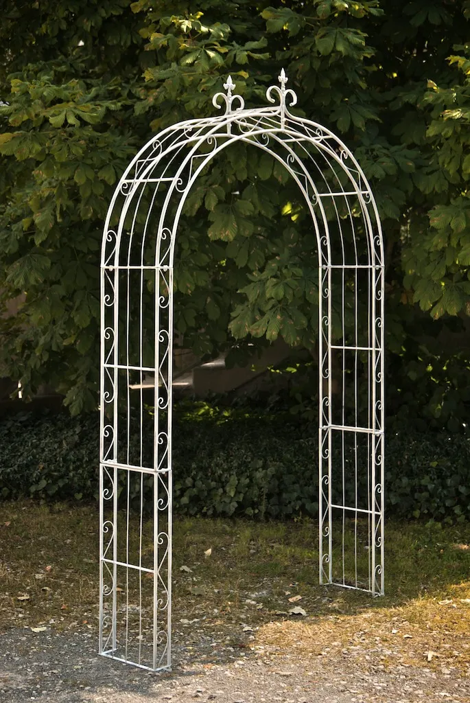 Rosenbogen Sun 260x148x34,5 cm antik weiß