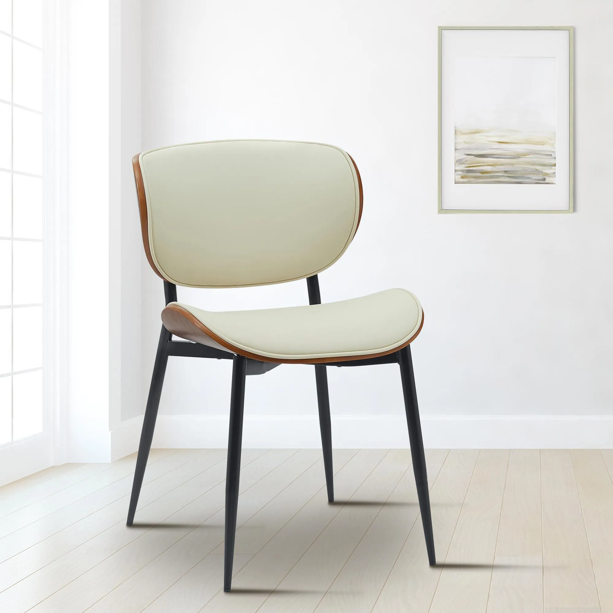Stuhl Enid 50x54x80 cm walnuss/creme