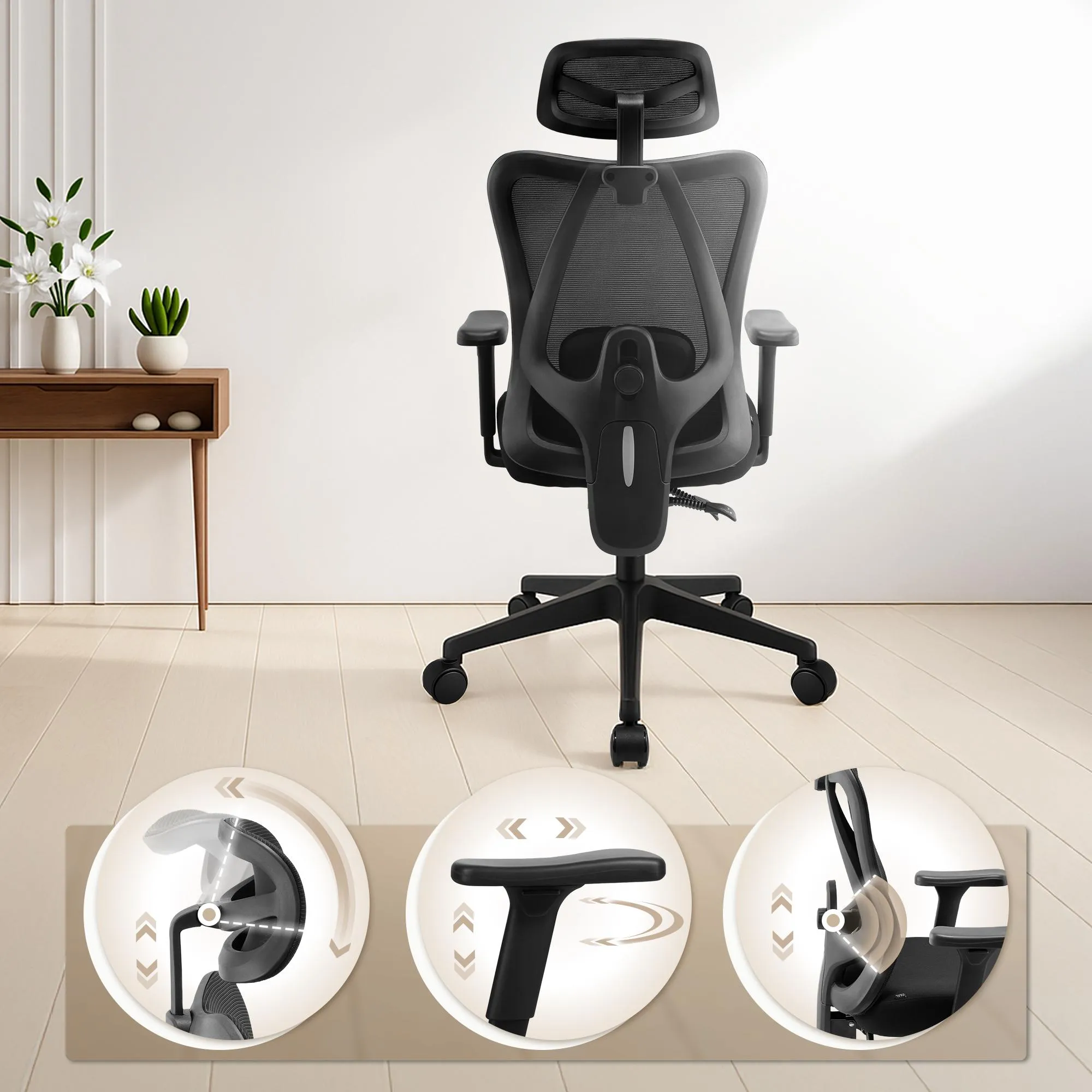 Bürostuhl Elisha 113x66x59 cm schwarz