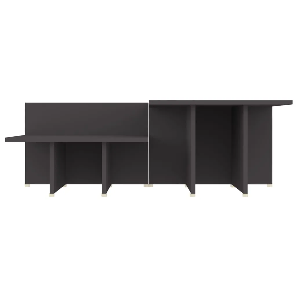 Couchtische 2 Stk. Grau 111,5x50x33 cm Holzwerkstoff