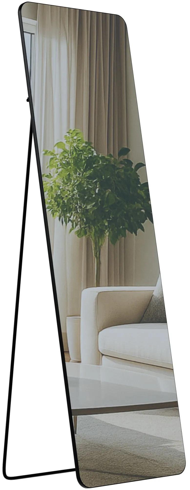 Spiegel Gurnee 160x50 cm schwarz-matt