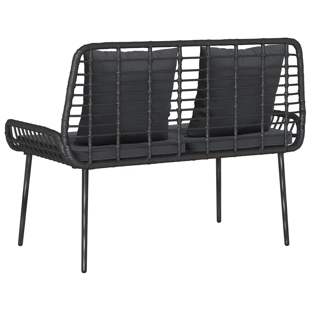 Gartenmöbelset Poly-Rattan 109x63x83 cm Schwarz Anthrazit