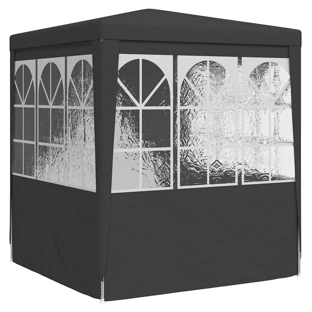 Partyzelt Anthrazit 2,5x2,5x2,4 m mit UV- und wasserbeständigem Gestell