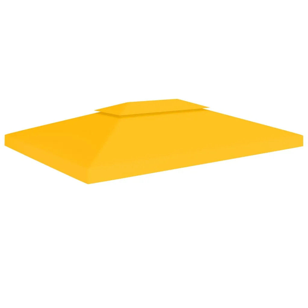 Pavillon-Dachplane 4x3 m Gelb mit Kaminabzug und PVC-Beschichtung