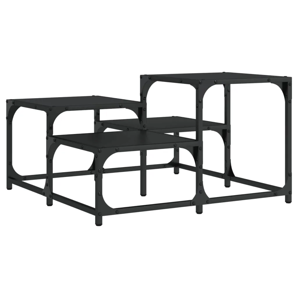 Stylischer Couchtisch 68 x 68 x 40 cm in Schwarz