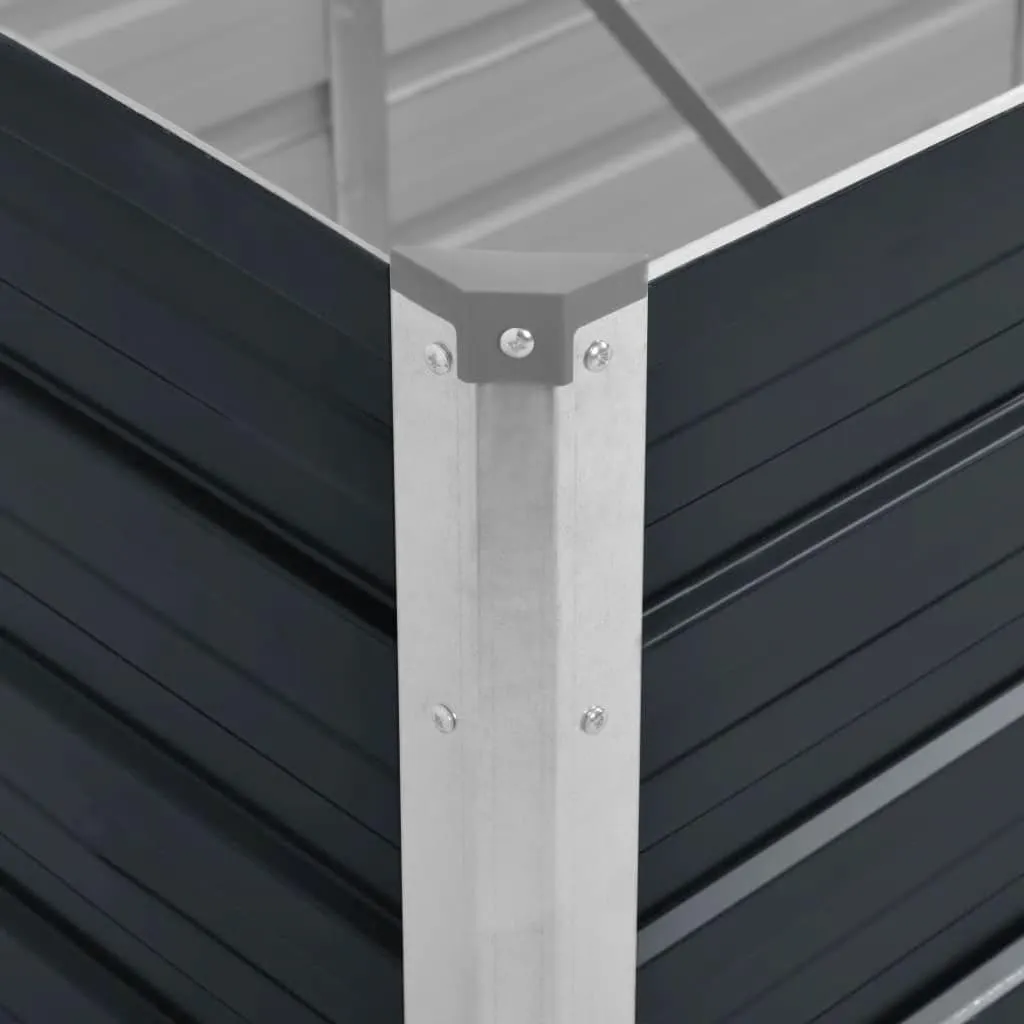 Anthrazitstahl Hochbeet 100 x 40 x 45 cm Kompakt und Robust