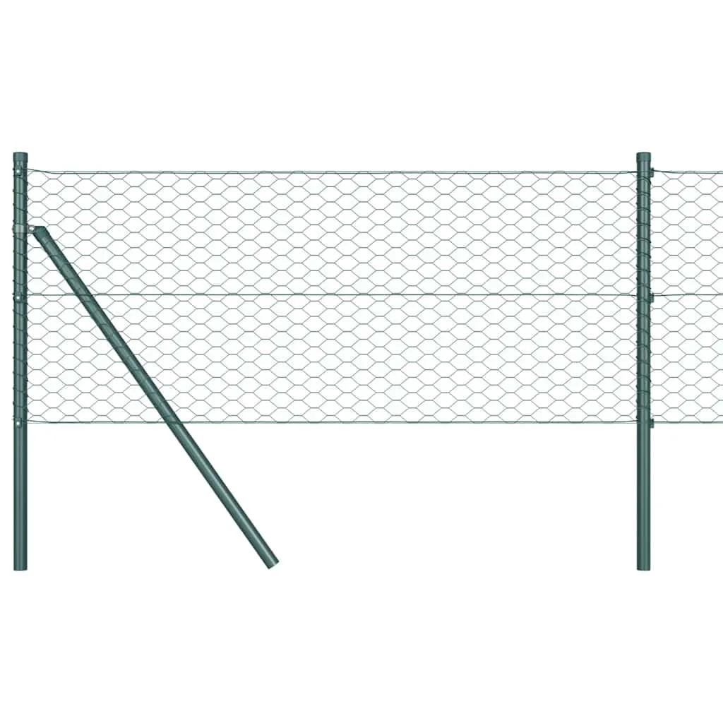 Hexagonzaun Grün 25 x 0,8 m – Moderner Gartenzaun