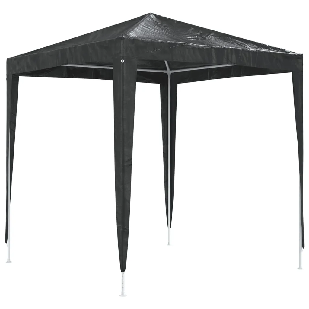 Partyzelt 2x2x2,4 m Anthrazit mit robustem Stahlgestell und PE-Dach