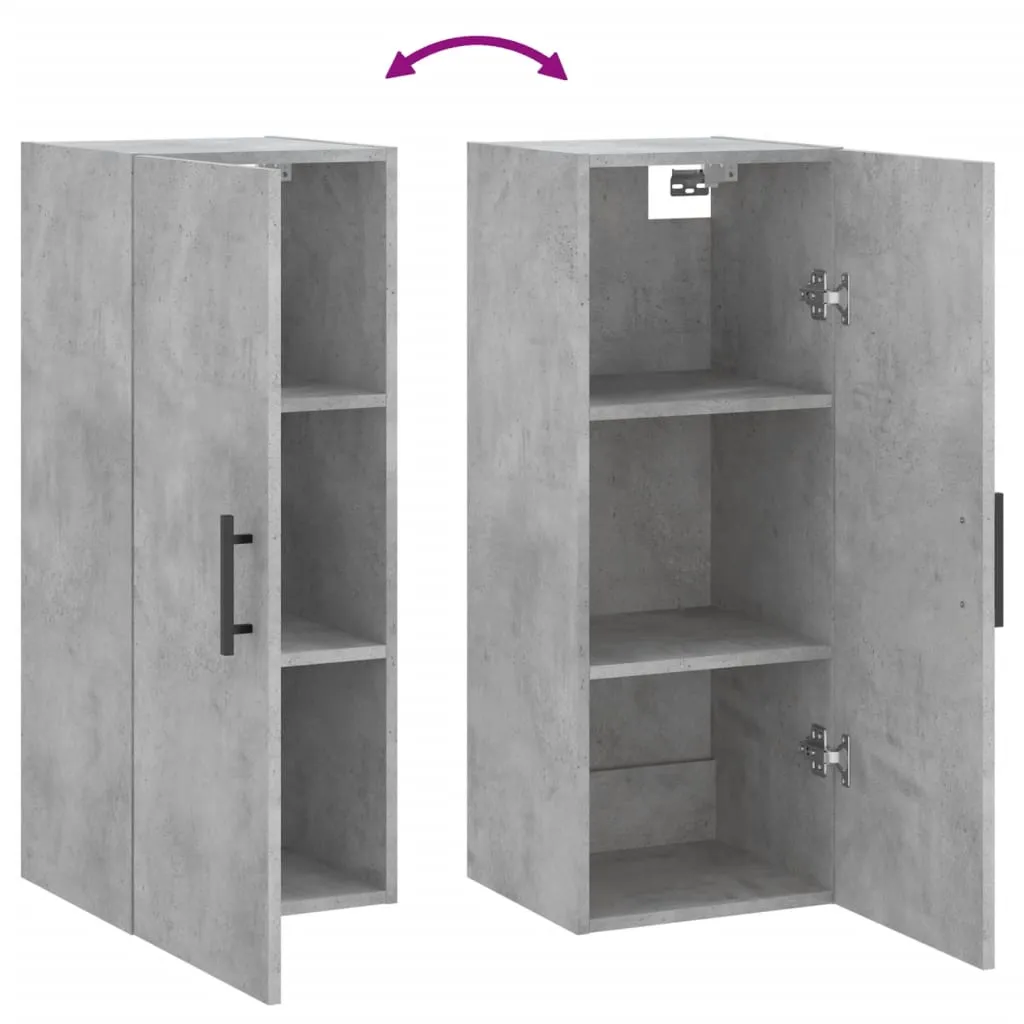 Wandschrank Betongrau 34,5x34x90 cm