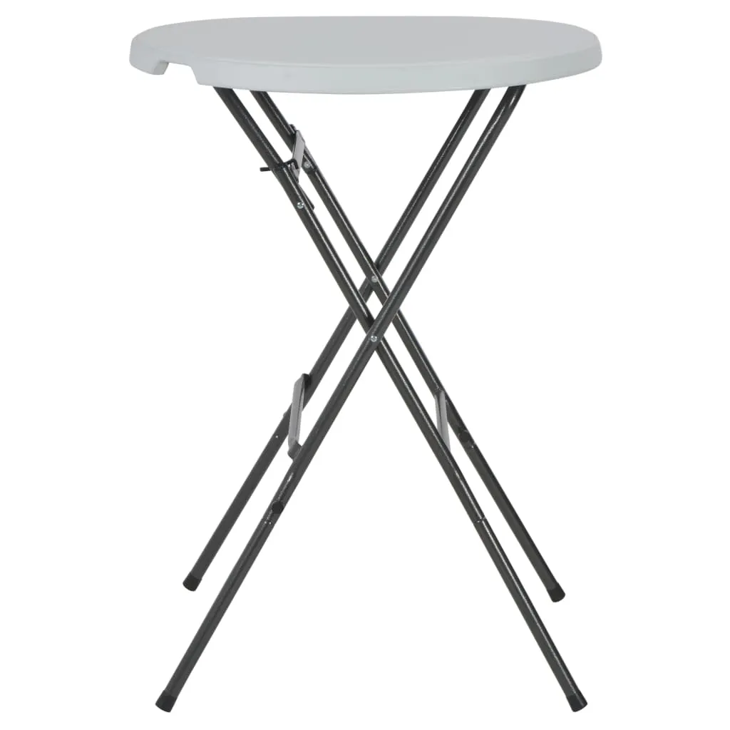 Weißer Bartisch 80 x 110 cm mit pulverbeschichtetem Stahlgestell