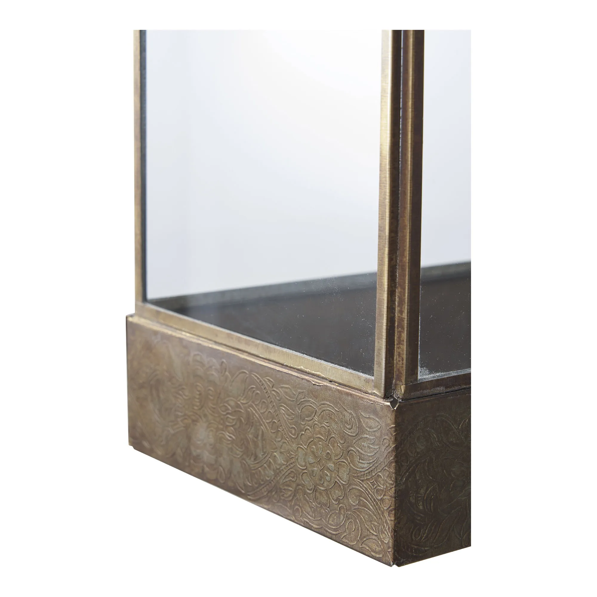 tinkaro Manali Laterne 25 x 15 x 36,5 cm Antik-Messing-Look